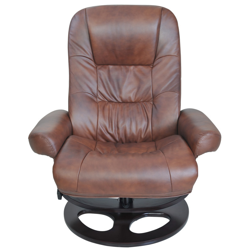 Barcalounger Jacque Upholstered Swivel Recliner with Ottoman & Reviews